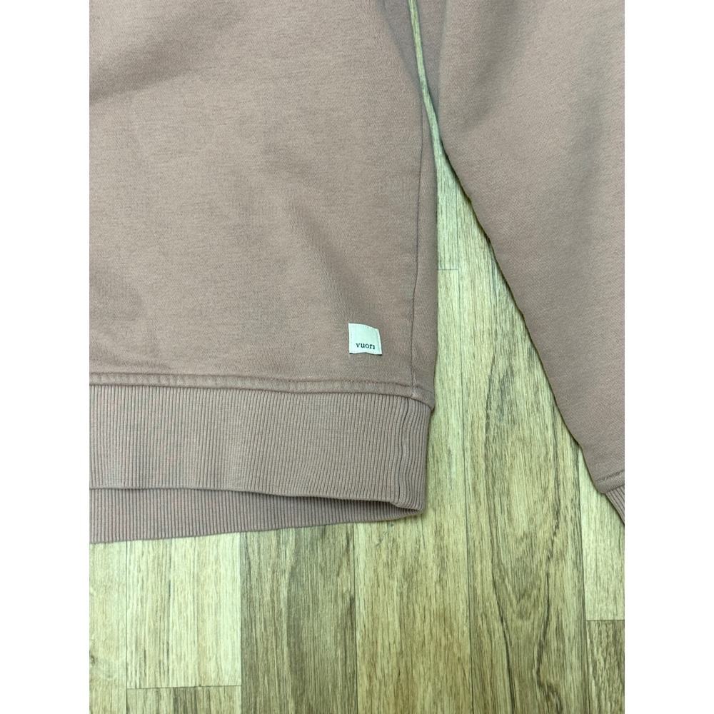 Vuori Restore Half Zip Pullover Dusty Rose Pink Organic Cotton Fleece Medium - Picture 6 of 6